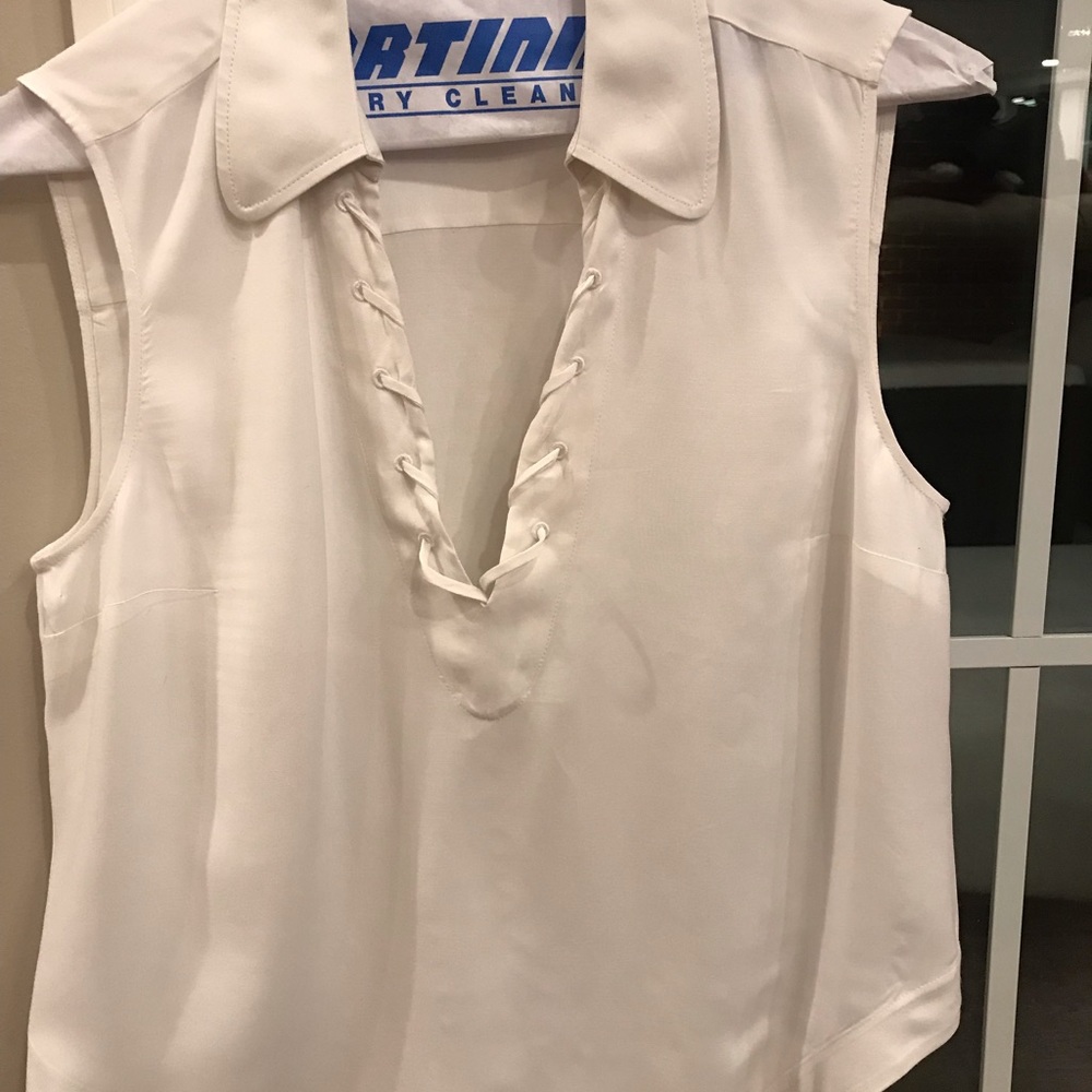 Frame White Tank Top